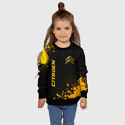 Свитшот детский Citroen - gold gradient вертикально, цвет: 3D-черный — фото 2