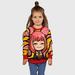 Свитшот детский Аня Форджер лицо, цвет: 3D-красный — фото 2