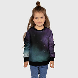 Свитшот детский Космос и звезды на темном фоне, цвет: 3D-черный — фото 2