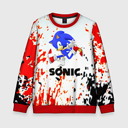 Свитшот детский Sonic краски абстрактные, цвет: 3D-красный