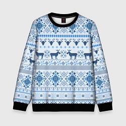 Детский свитшот Blue sweater with reindeer