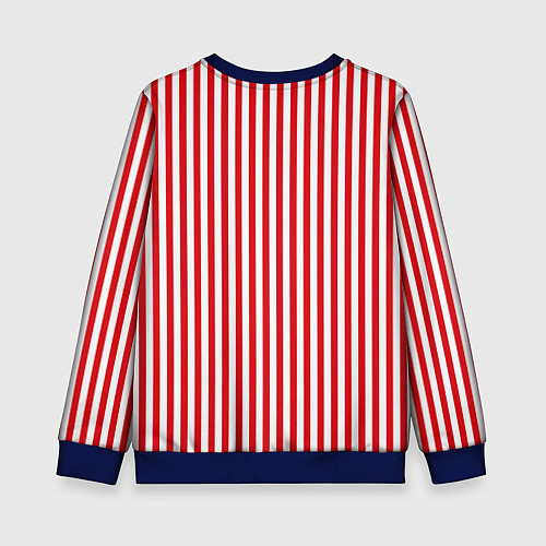 Детский свитшот Красная полоса / 3D-Синий – фото 2