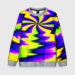 Детский свитшот Неоновая фрактальная абстракция