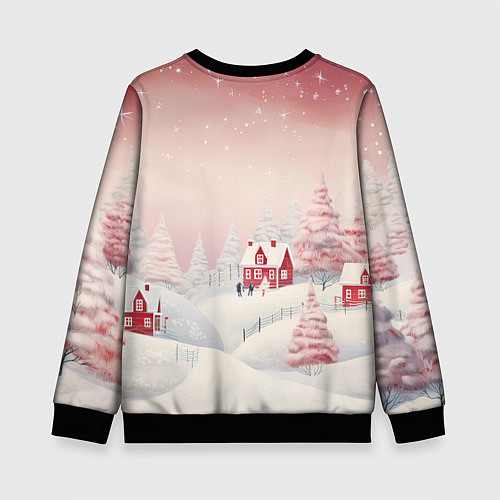 Детский свитшот Снежное сияние ночи / 3D-Черный – фото 2