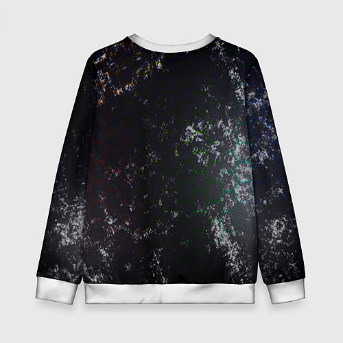 Детский свитшот Черные узоры / 3D-Белый – фото 2