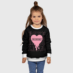 Свитшот детский Blackpink: Jisoo Jennie Rose Lisa, цвет: 3D-белый — фото 2