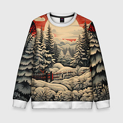 Свитшот детский Блеск снежинок новогодний стиль, цвет: 3D-белый