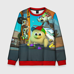 Свитшот детский Маленький Мальчик Чикен Ган, цвет: 3D-красный