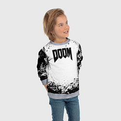 Свитшот детский Doom black splash, цвет: 3D-меланж — фото 2