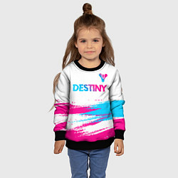Свитшот детский Destiny neon gradient style посередине, цвет: 3D-черный — фото 2