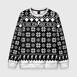 Свитшот детский CS GO christmas sweater, цвет: 3D-белый