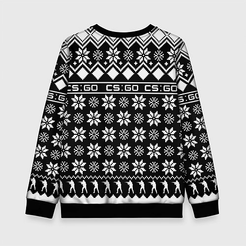 Детский свитшот CS GO christmas sweater / 3D-Черный – фото 2