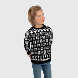 Свитшот детский CS GO christmas sweater, цвет: 3D-черный — фото 2