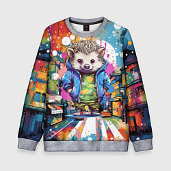 Свитшот детский Городской ёжик, цвет: 3D-меланж