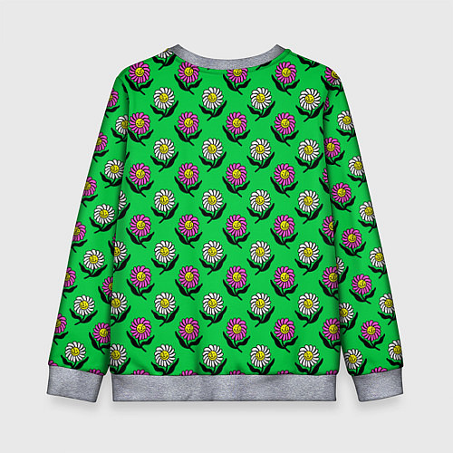 Детский свитшот Цветут цветы / 3D-Меланж – фото 2