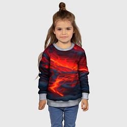 Свитшот детский Текущая магма, цвет: 3D-меланж — фото 2