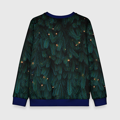Детский свитшот Ёлка и гирлянды / 3D-Синий – фото 2