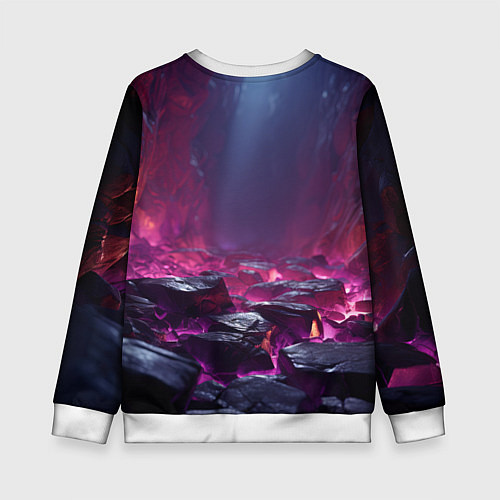 Детский свитшот Абстрактные фрагменты / 3D-Белый – фото 2