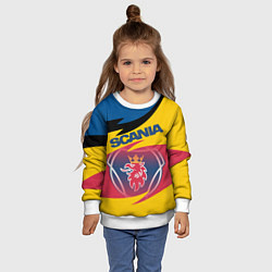 Свитшот детский Scania logo, цвет: 3D-белый — фото 2