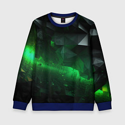 Детский свитшот Трехмерность зеленой фигуры