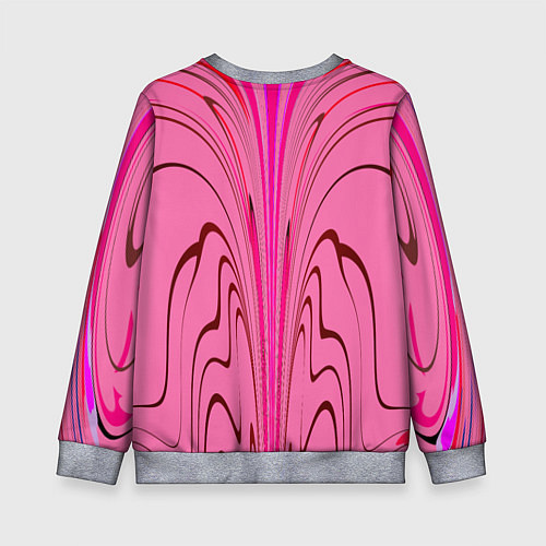 Детский свитшот Плавные линии на розовом фоне / 3D-Меланж – фото 2