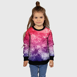 Свитшот детский Абстракция - сине-красный беспорядок, цвет: 3D-черный — фото 2