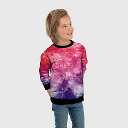 Свитшот детский Абстракция - сине-красный беспорядок, цвет: 3D-черный — фото 2