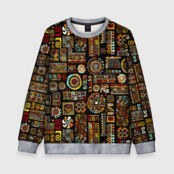 Свитшот детский Африканский этнический орнамент, цвет: 3D-меланж