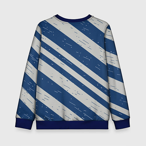 Детский свитшот Сине-белый шик / 3D-Синий – фото 2