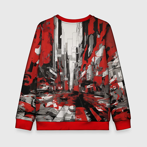 Детский свитшот Черно-красный автомобиль / 3D-Красный – фото 2