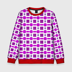 Детский свитшот Фиолетовые кирпичики и белые полосы