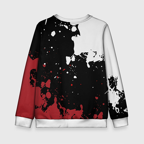 Детский свитшот Umbrella Security на спортивном красно бело чёрном / 3D-Белый – фото 2