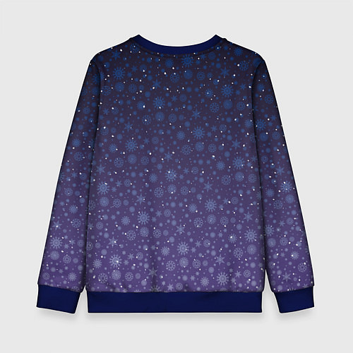 Детский свитшот Дракончик и снежинки / 3D-Синий – фото 2