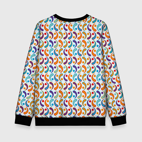 Детский свитшот Паттерн из симметричных фигур / 3D-Черный – фото 2