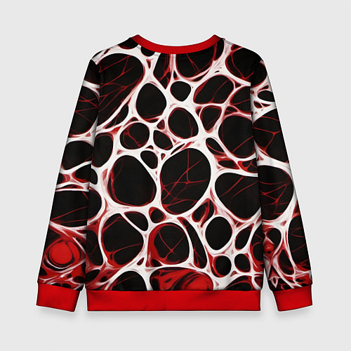 Детский свитшот Красная морская волна / 3D-Красный – фото 2