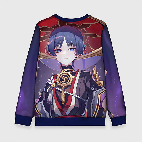 Детский свитшот Genshin Impact Scaramouche / 3D-Синий – фото 2