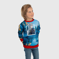 Свитшот детский Нёвиллет гидро дракон, цвет: 3D-красный — фото 2