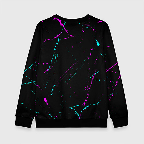 Детский свитшот Игорь и неоновый герб России посередине / 3D-Черный – фото 2