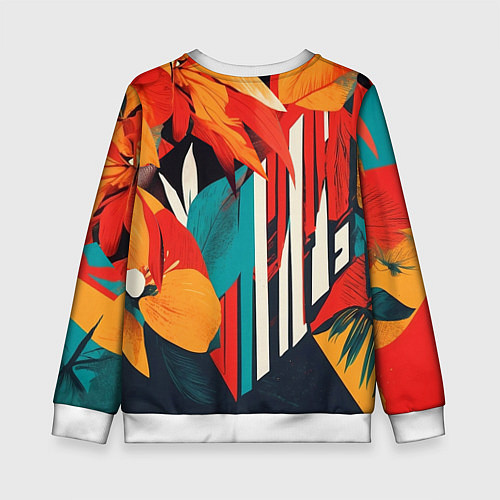 Детский свитшот Африканская девушка с дредами / 3D-Белый – фото 2