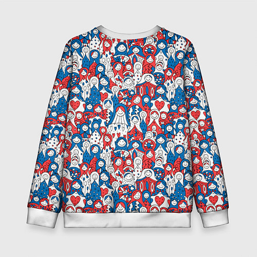 Детский свитшот Русские матрешки / 3D-Белый – фото 2