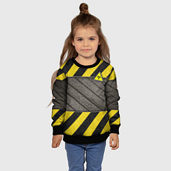 Свитшот детский Сталь и биологическая опасность, цвет: 3D-черный — фото 2