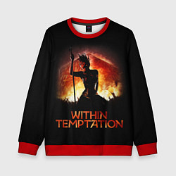 Свитшот детский Within Temptation Sharon, цвет: 3D-красный