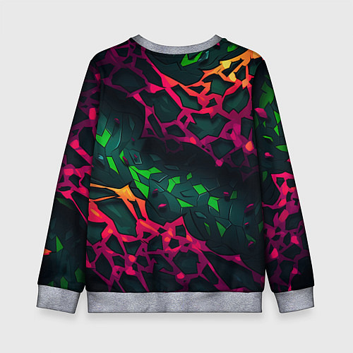 Детский свитшот Яркая абстракция в стиле камуфляжа / 3D-Меланж – фото 2