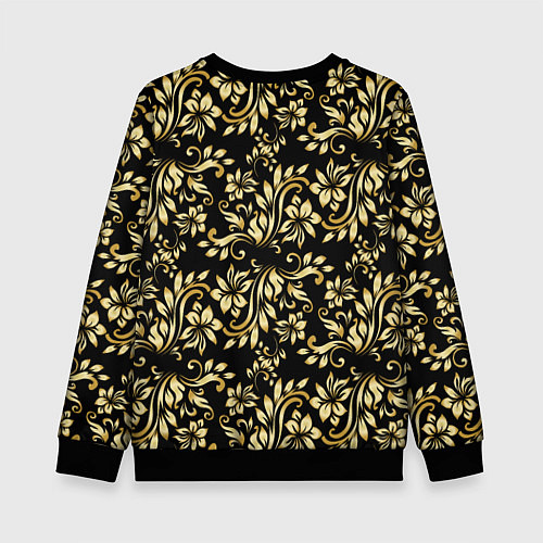 Детский свитшот Gold khokhloma / 3D-Черный – фото 2