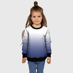 Свитшот детский Туманный градиент бело-синий, цвет: 3D-черный — фото 2