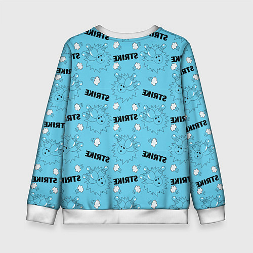 Детский свитшот Игра в боулинг / 3D-Белый – фото 2