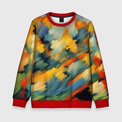 Детский свитшот Жёлтые и синие мазки