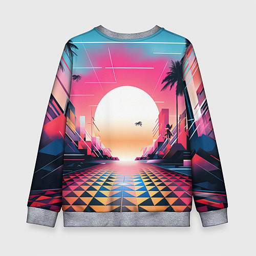 Детский свитшот GTA 6 retro abstract logo / 3D-Меланж – фото 2
