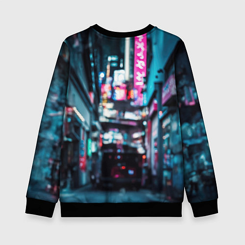 Детский свитшот Тинейджер в кибернетическом шлеме / 3D-Черный – фото 2