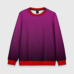 Свитшот детский Вишневый и черный градиент, цвет: 3D-красный
